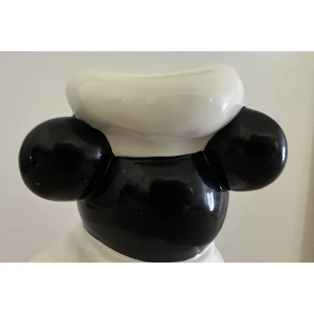 Vintage Cookie Jar Disney‎ Mickey Mouse Chef Flour Sack Hoan Ltd. Ceramic *flaws